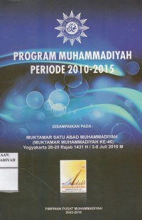 Program Muhammadiyah Periode 2010 - 2015