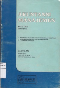 Akuntansi Manajemen; Buku Dua